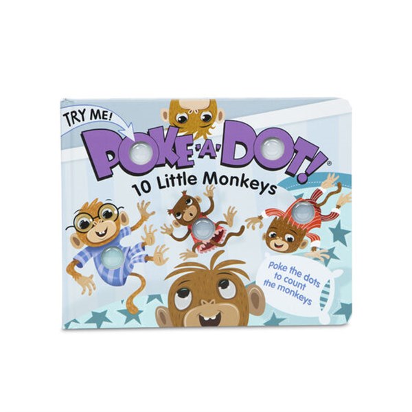 Melissa and Doug Poke-A-Dot - İnteraktif Kitap - 10 Little Monkeys